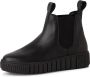 Tamaris dames chelsea boot leren laarzen enkellaars vrouwen leer M25403 zwart - Thumbnail 4