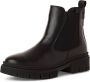 Tamaris dames chelsea boot leren laarzen enkellaars vrouwen leer M2590243 zwart - Thumbnail 4