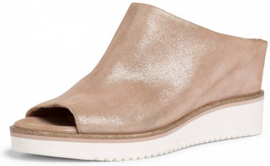 Tamaris NU 21% KORTING: slippers ALIS in glanzende metallic-look -  Schoenen.nl