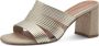 Tamaris Elegante Metallic Gouden Muil Hakken Multicolor Dames - Thumbnail 5
