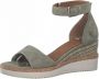 Tamaris Casual open teen pistache sandalen Green Dames - Thumbnail 3