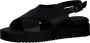 Tamaris Zwarte Casual Open Platte Sandalen Black Dames - Thumbnail 5
