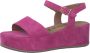 Tamaris Roze Suède Casual Open Sandalen Pink Dames - Thumbnail 4