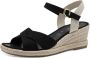 Tamaris 1-28367-42 001 Black -espadrilles -sleehak pups -sandaal - Thumbnail 3