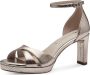 Tamaris Metallic Gouden Vegan Sandalette met 7 5 cm Hak Yellow Dames - Thumbnail 7