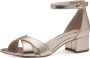 Tamaris dames sandalen met slangenprint Goud - Thumbnail 2
