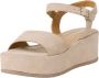 Tamaris Beige Suede Espadrille Sleehak met Leren Voetbed Beige Dames - Thumbnail 7