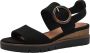 Tamaris Trendy Comfortabele Suède Sandaal Black Dames - Thumbnail 6