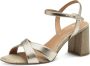 Tamaris Sandalen met hak goud Textiel Dames - Thumbnail 5