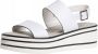 Tamaris Elegante witte platte sandalen voor vrouwen White Dames - Thumbnail 2