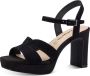 Tamaris Zwarte Suède Sandalette met Enkelbandje Black Dames - Thumbnail 5
