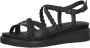 Tamaris Sandalen met sleehak zwart Imitatieleer Dames - Thumbnail 3