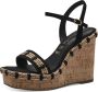 Tamaris Zwarte Casual Open Sandalen Vrouwen Black Dames - Thumbnail 4