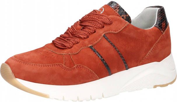 Tamaris Sneaker Dames Bruin/Multi/Rood - Schoenen.nl
