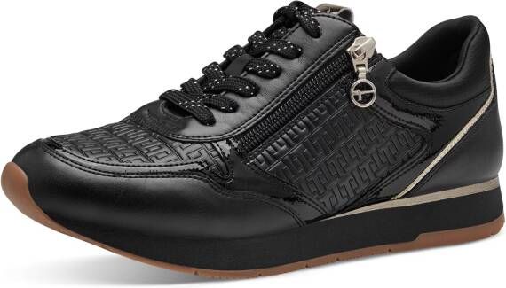 Tamaris Plateausneakers vrijetijdsschoen lage schoen veterschoen met subtiele metallic-details - Foto 7