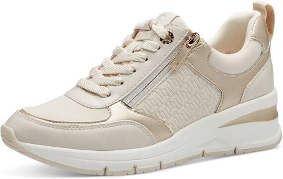 Tamaris Sneakers met sleehak vrijetijdsschoen lage schoen veterschoen met buitenrits - Foto 8