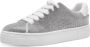Tamaris Plateausneakers vrijetijdsschoen lage schoen veterschoen in zilver-glitterlook - Thumbnail 3