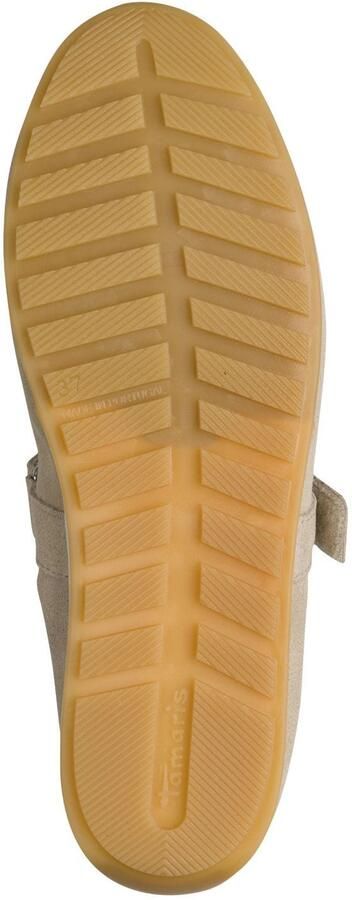 Tamaris dames leren ballerina 1-22145-46-401 damesschoenen met riempje beige - Foto 4