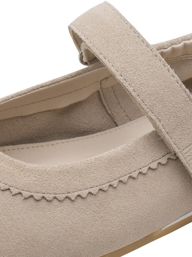 Tamaris dames leren ballerina 1-22145-46-401 damesschoenen met riempje beige - Foto 5
