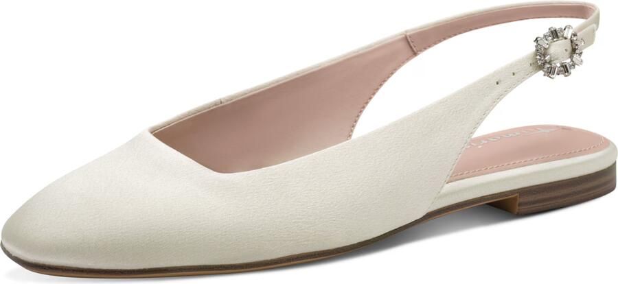Tamaris Ballerina met riempjes parelwit - Foto 14
