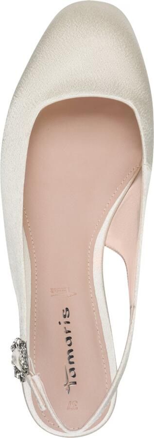 Tamaris Ballerina met riempjes parelwit - Foto 16