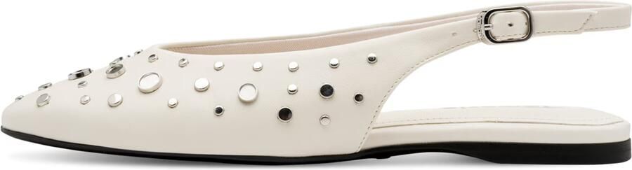 Tamaris Ballerina met riempjes zilver wit - Foto 4