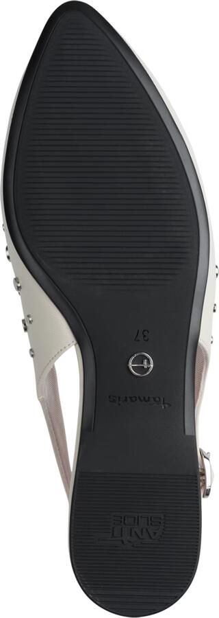 Tamaris Ballerina met riempjes zilver wit - Foto 2