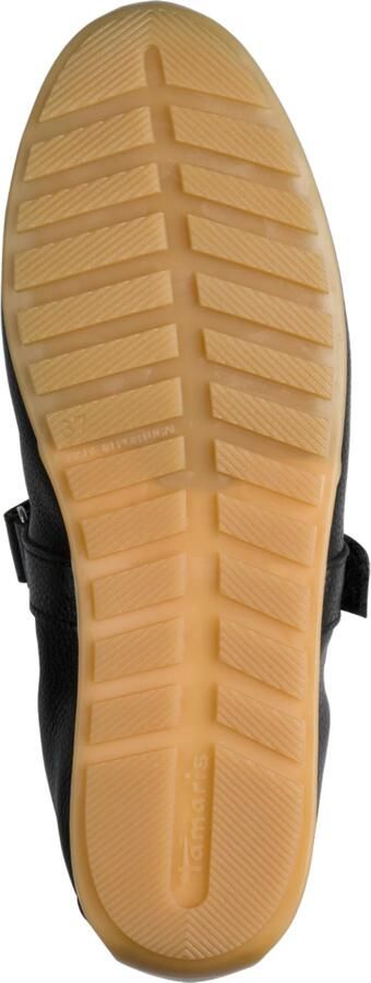 Tamaris dames leren ballerina 1-22145-46-001 damesschoenen met riempje zwart - Foto 4