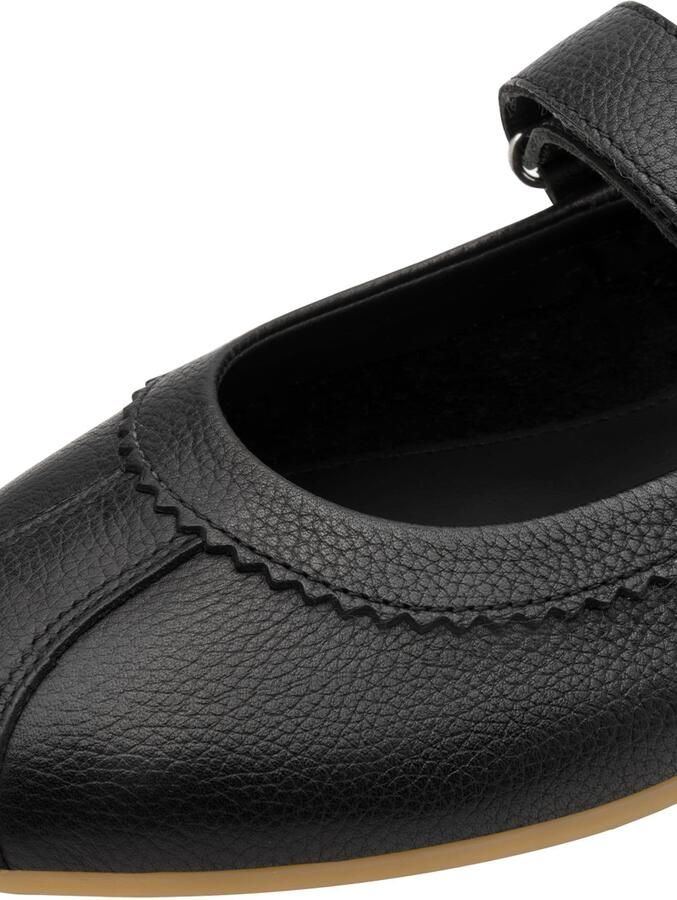 Tamaris dames leren ballerina 1-22145-46-001 damesschoenen met riempje zwart - Foto 5