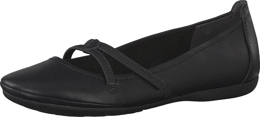 Tamaris Ballerina met riempjes zwart