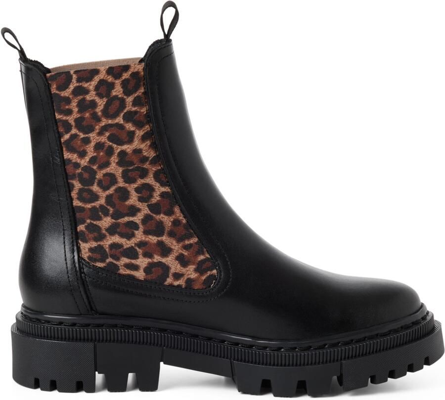 Tamaris dames leren Chelsea-laarsjes 1-25491-41-090 zwart