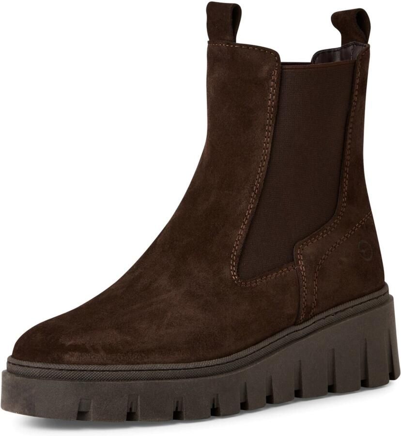 Tamaris chelsea boots van mix van rundleer en textiel - Foto 7