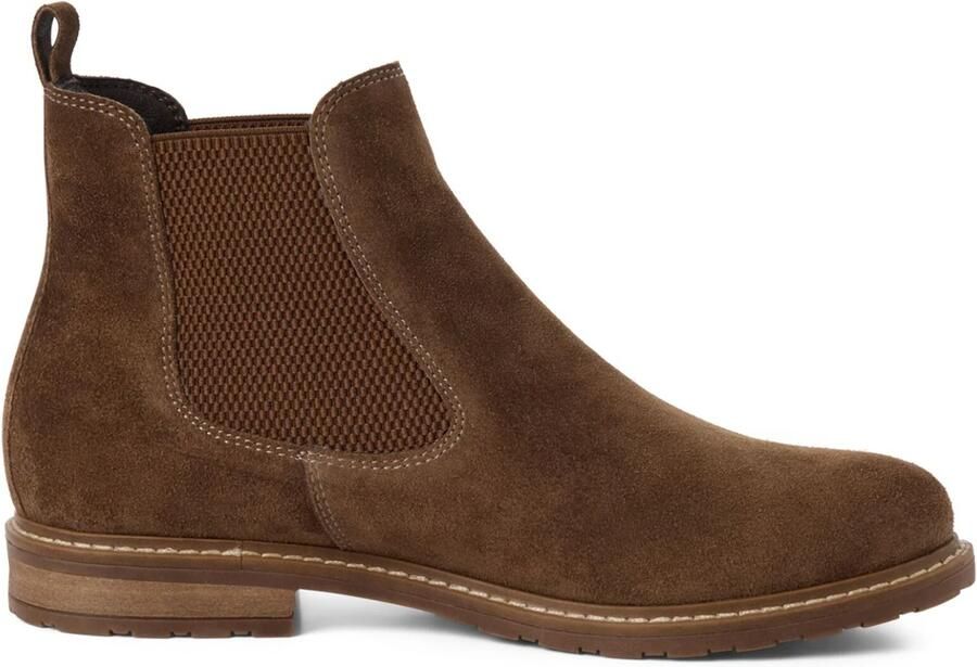 Tamaris Chelsea-laarsjes voor dames leren enkellaarsjes 1-25056-41-381 dames bruin
