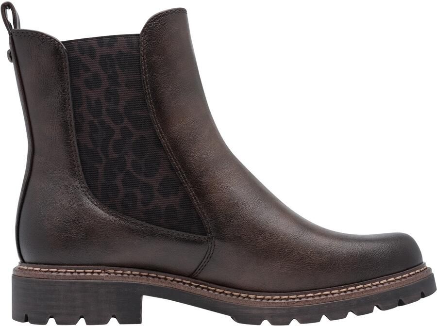 Tamaris Chelsea-laars voor dames bruin luipaardprint 1-25483-45 - Foto 4