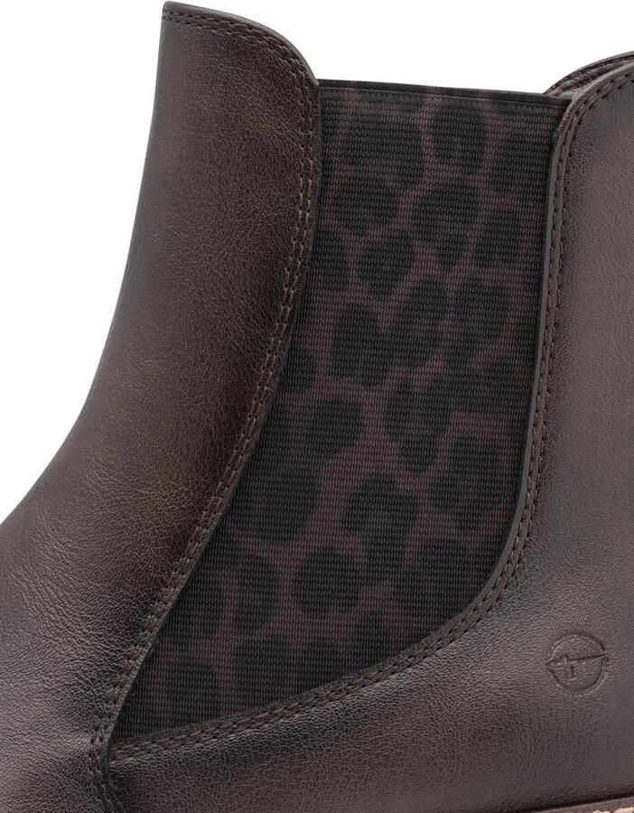 Tamaris Chelsea-laars voor dames bruin luipaardprint 1-25483-45 - Foto 3