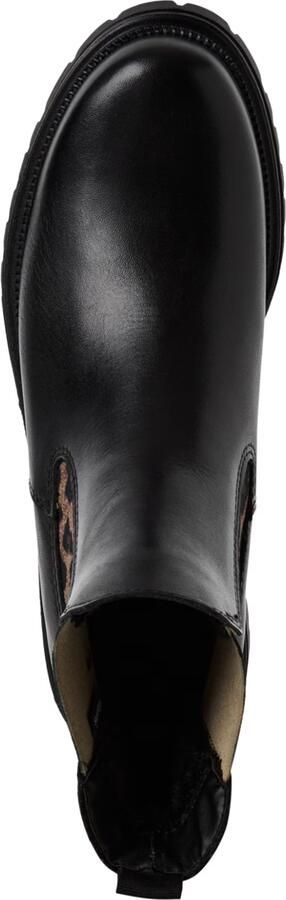Tamaris dames Chelsea boot leren laarzen enkellaarzen dames M2542741 Zwart luipaard - Foto 5