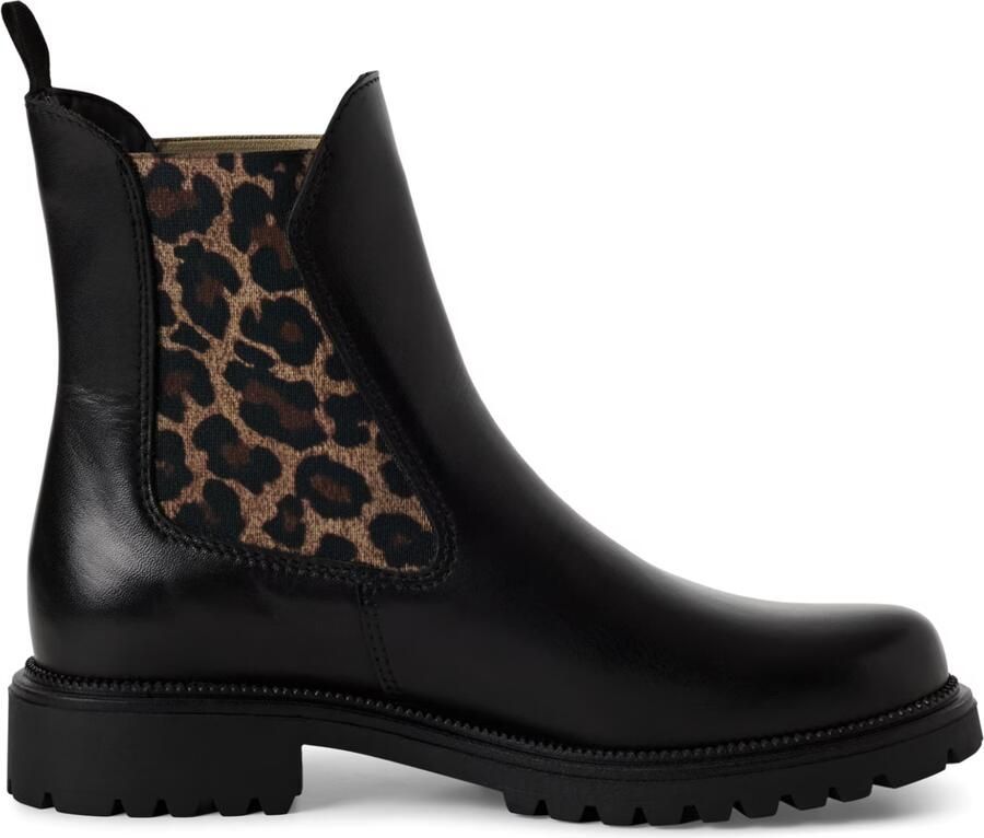 Tamaris dames Chelsea boot leren laarzen enkellaarzen dames M2542741 Zwart luipaard - Foto 3
