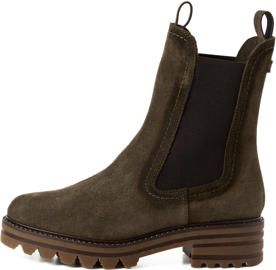 Tamaris Chelsea boots olijfgroen