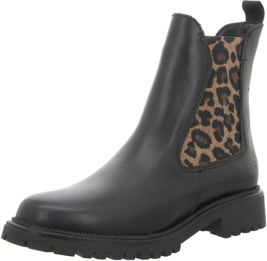Tamaris Chelsea boots 'Schnürstiefel Damen 1-25427-41 090 Echtleder in schwarz' zwart - Foto 18