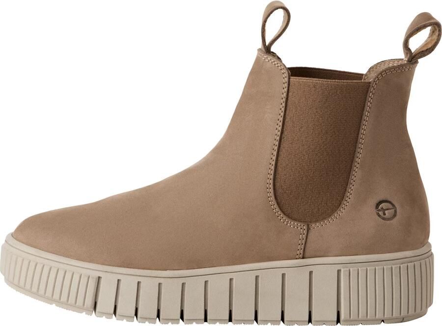 Tamaris dames Chelsea-laars 1-25403-43 341 leren enkellaarsjes M2540343 taupe - Foto 5