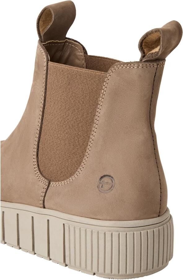 Tamaris dames Chelsea-laars 1-25403-43 341 leren enkellaarsjes M2540343 taupe - Foto 6