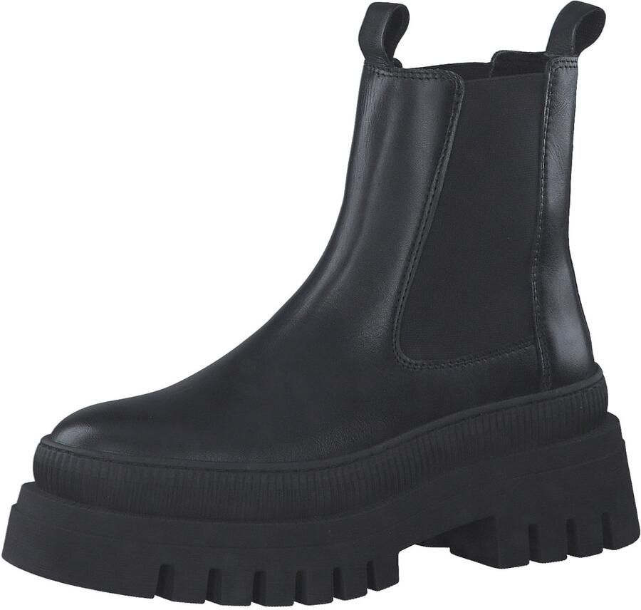 Tamaris dames leren Chelsea boot 1-25494-41 003 warme laarzen M2549441 zwart