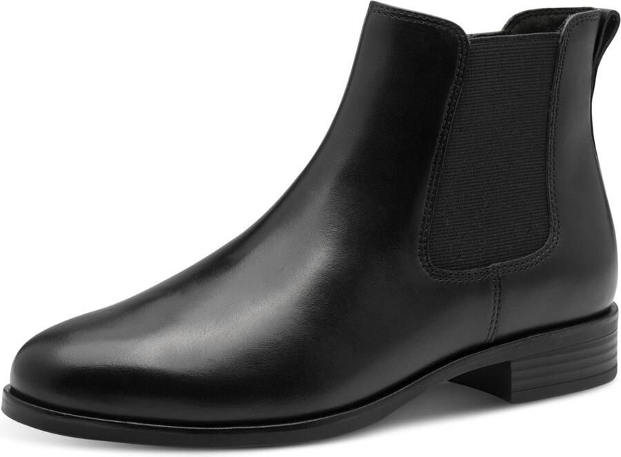 Tamaris Chelsea-boots blokhak basic enkellaarsjes met antiek finish