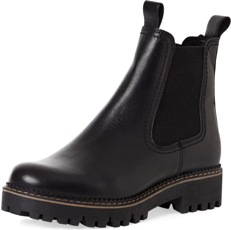 Tamaris dames leren Chelsea-laars 1-26494-45-003 Warm voering M2649445 Zwart - Foto 2