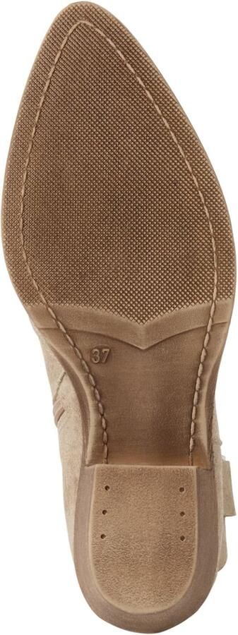 Tamaris dames cowboy-laarsjes van leer 1-25702-41-4B0 Laarzen Beige - Foto 4