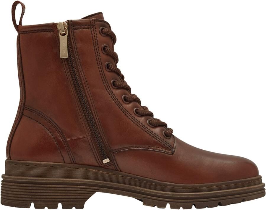 Tamaris Hoge veterschoenen blokhak veterlaarsje in trendy used look