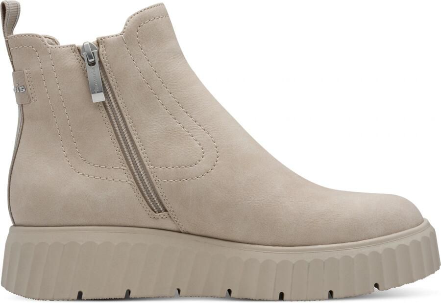 Tamaris Veterlaarsjes blokhak veterschoenen zakelijke schoen met subtiele siernaden