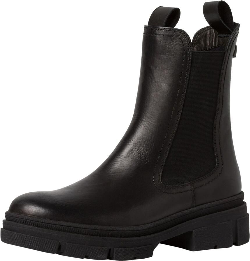 Tamaris Chelsea-boots blokhak instap laarzen enkellaars met twee aantrekloopjes - Foto 18