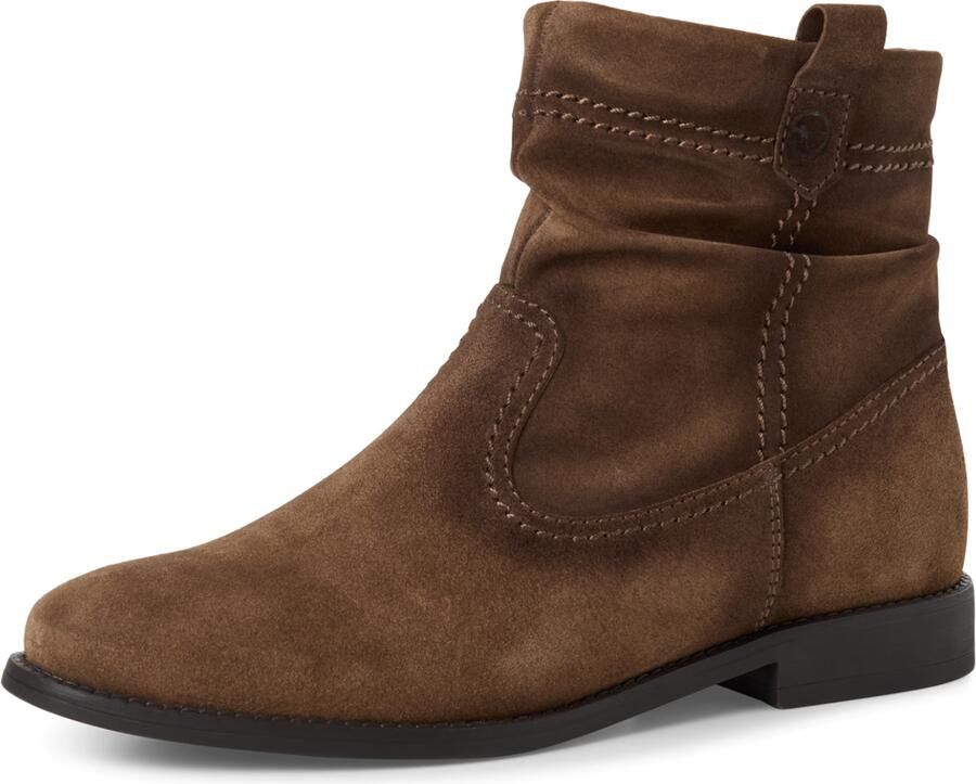 Tamaris Laarsjes blokhak laarzen met plooien in slouchy look - Foto 2