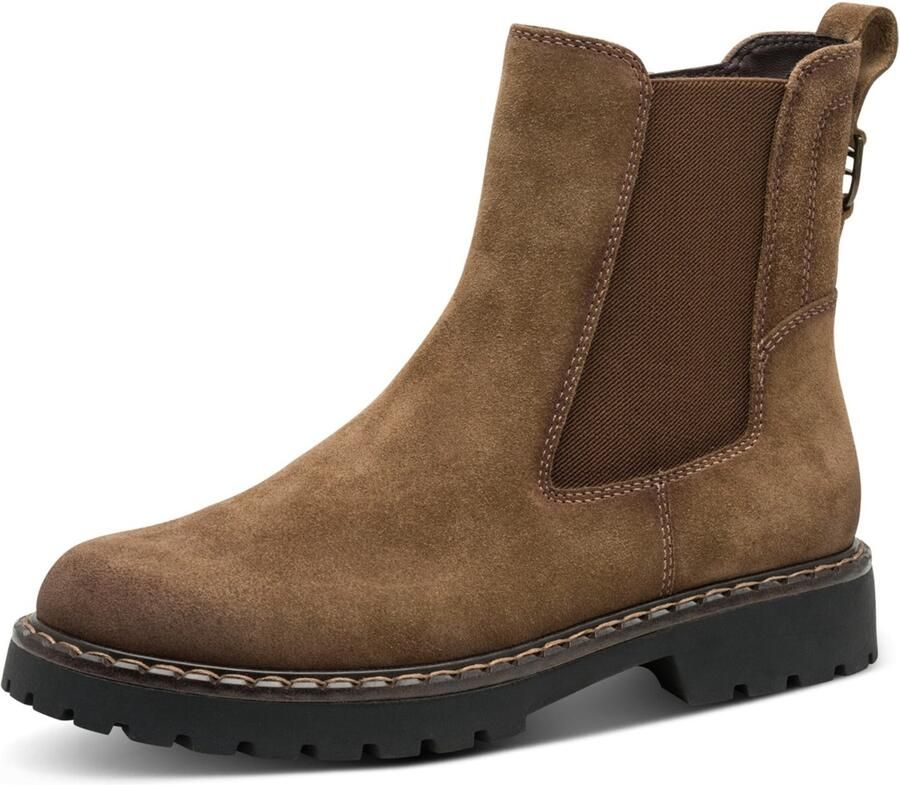 Tamaris chelsea boots van runder nappa met ritssluiting